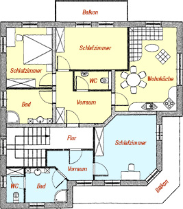 Grundriss Appartement 80 - 110m²